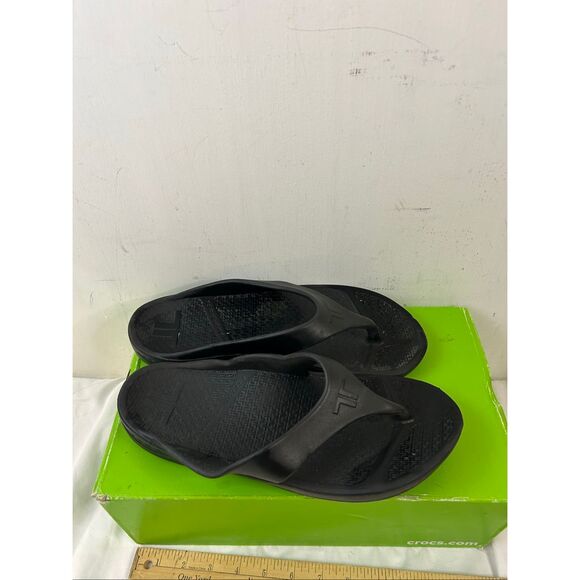 Telic Black xl W12 M11 Arch Support Recovery Shoes energy Flip Flop - Picture 2 of 7